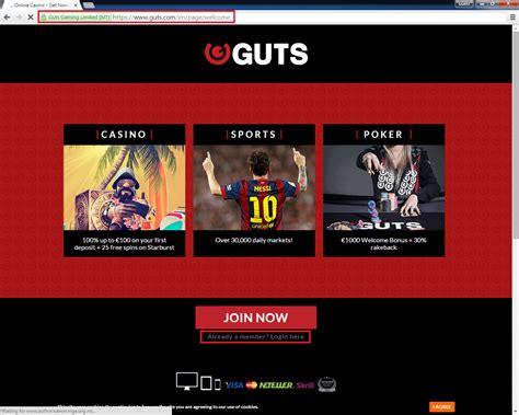 Login to Guts.com 